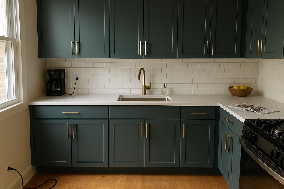 AI visualization: kitchen cabinets after repainting