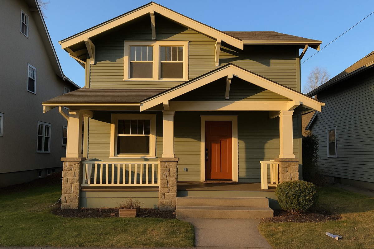 AI visualization: house exterior after repainting